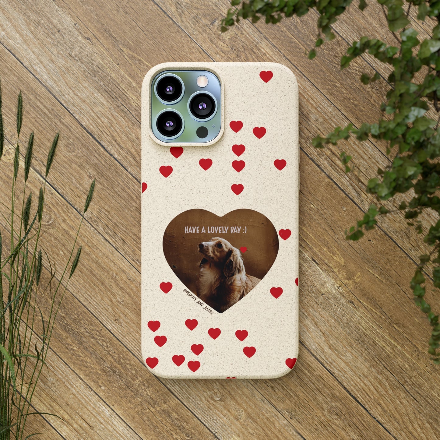 Biodegradable Phone Case with Dog Love