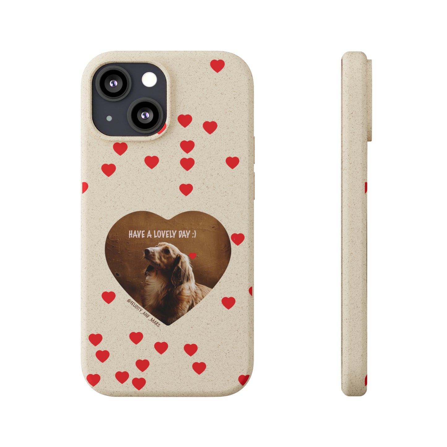 Biodegradable Phone Case with Dog Love