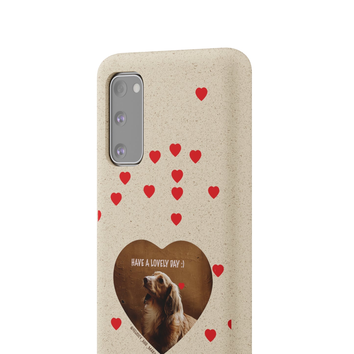 Biodegradable Phone Case with Dog Love