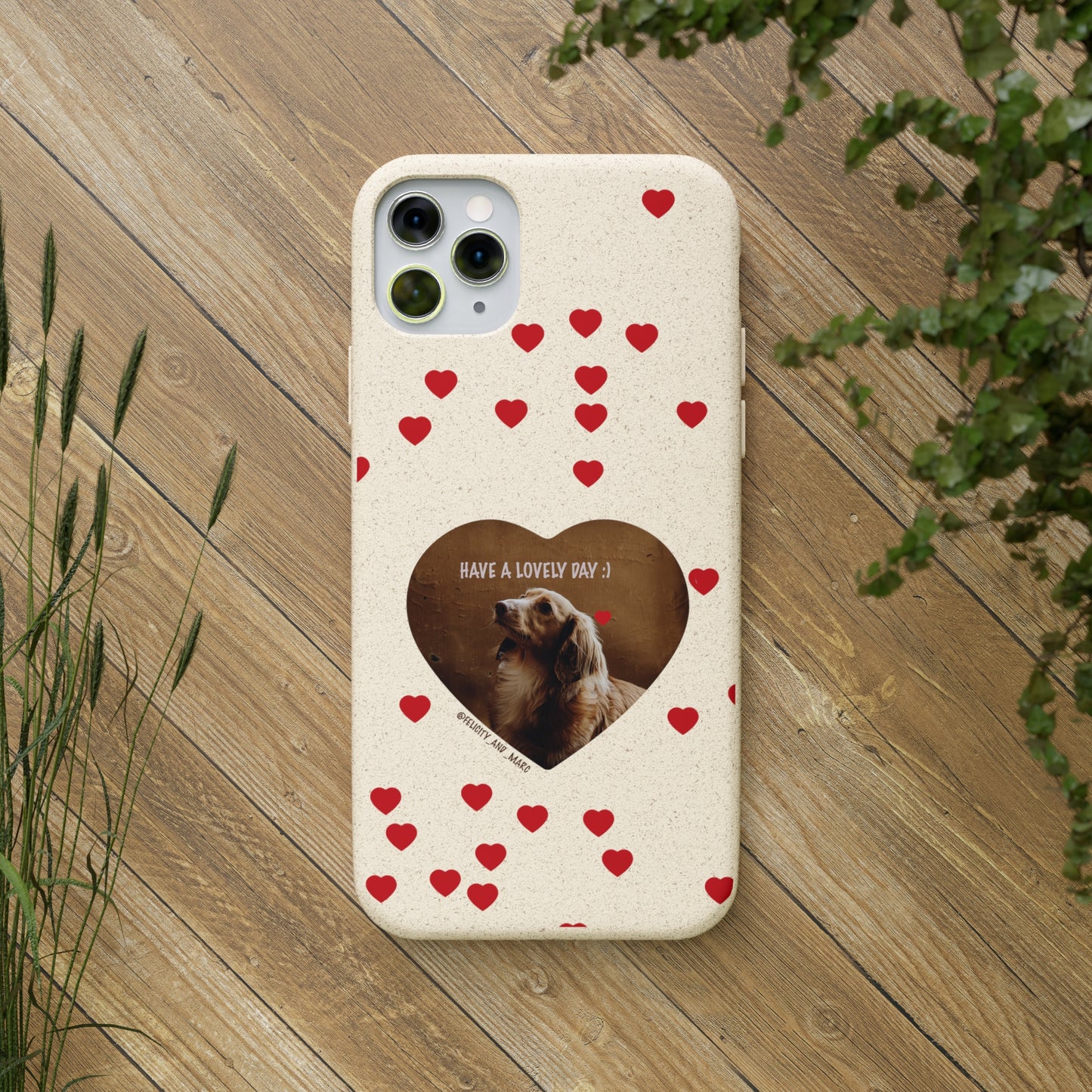 Biodegradable Phone Case with Dog Love