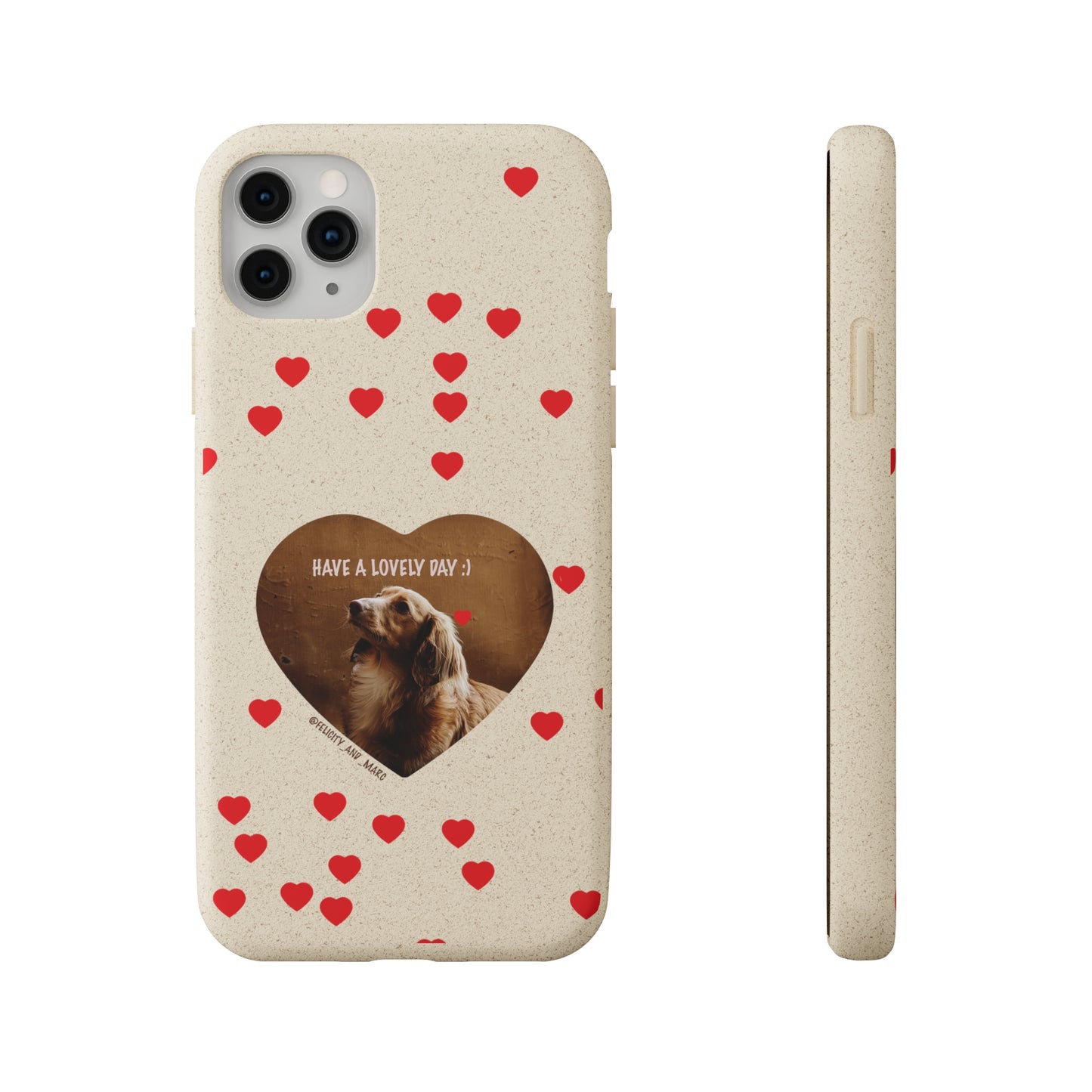 Biodegradable Phone Case with Dog Love