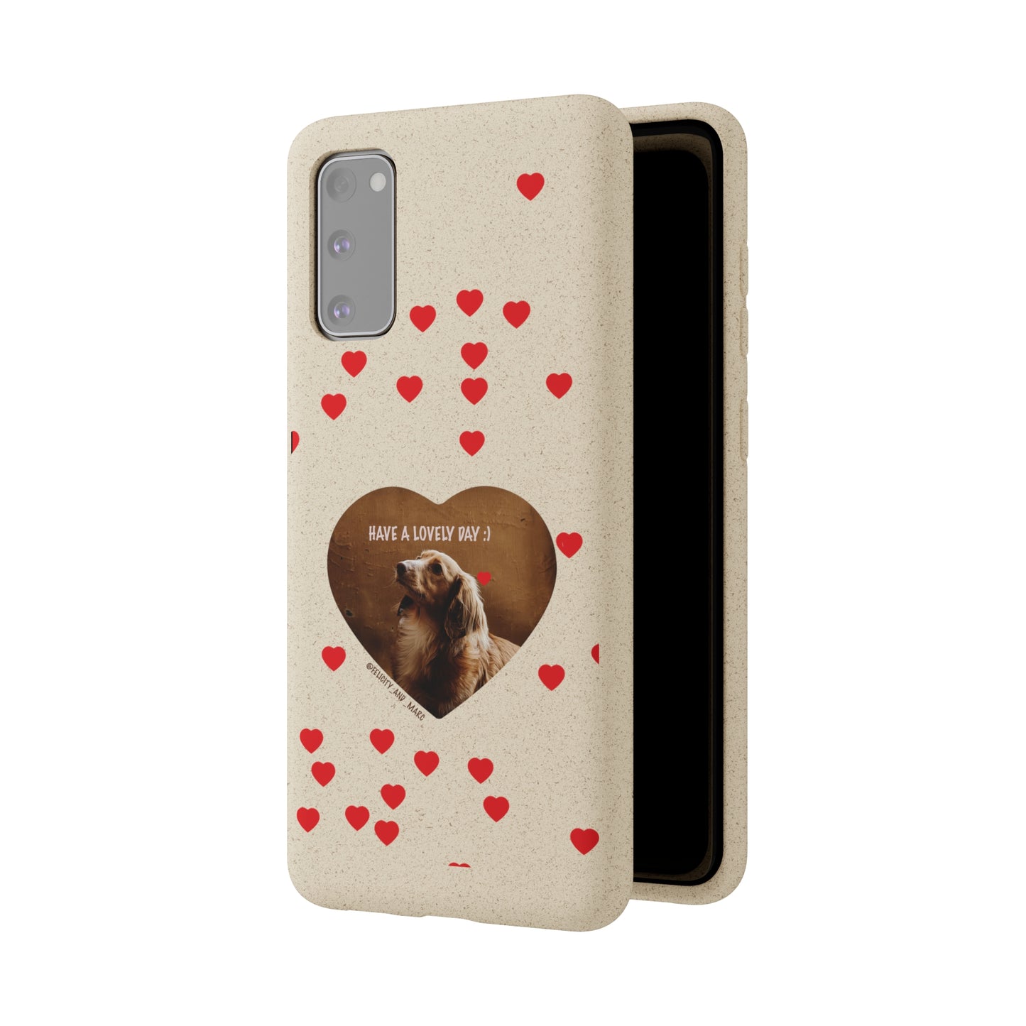 Biodegradable Phone Case with Dog Love