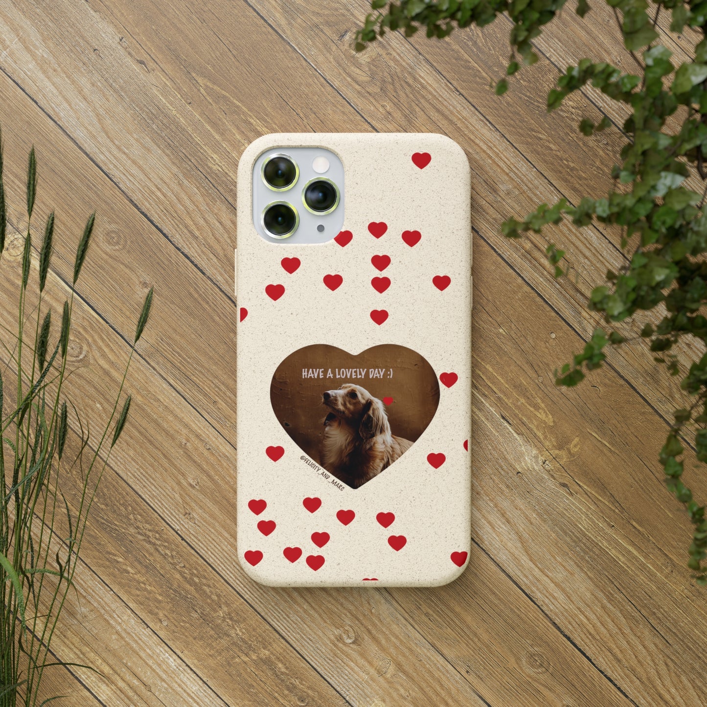 Biodegradable Phone Case with Dog Love