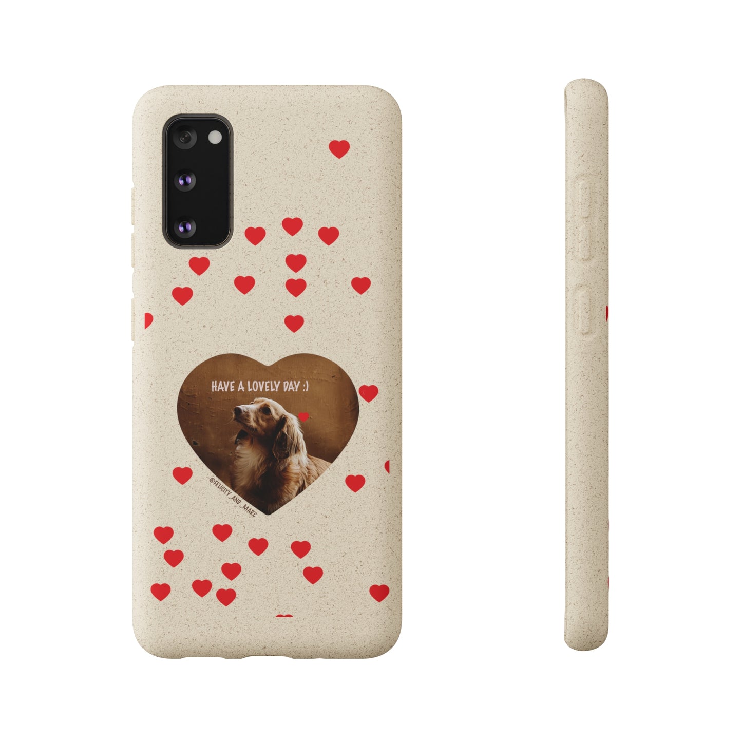 Biodegradable Phone Case with Dog Love