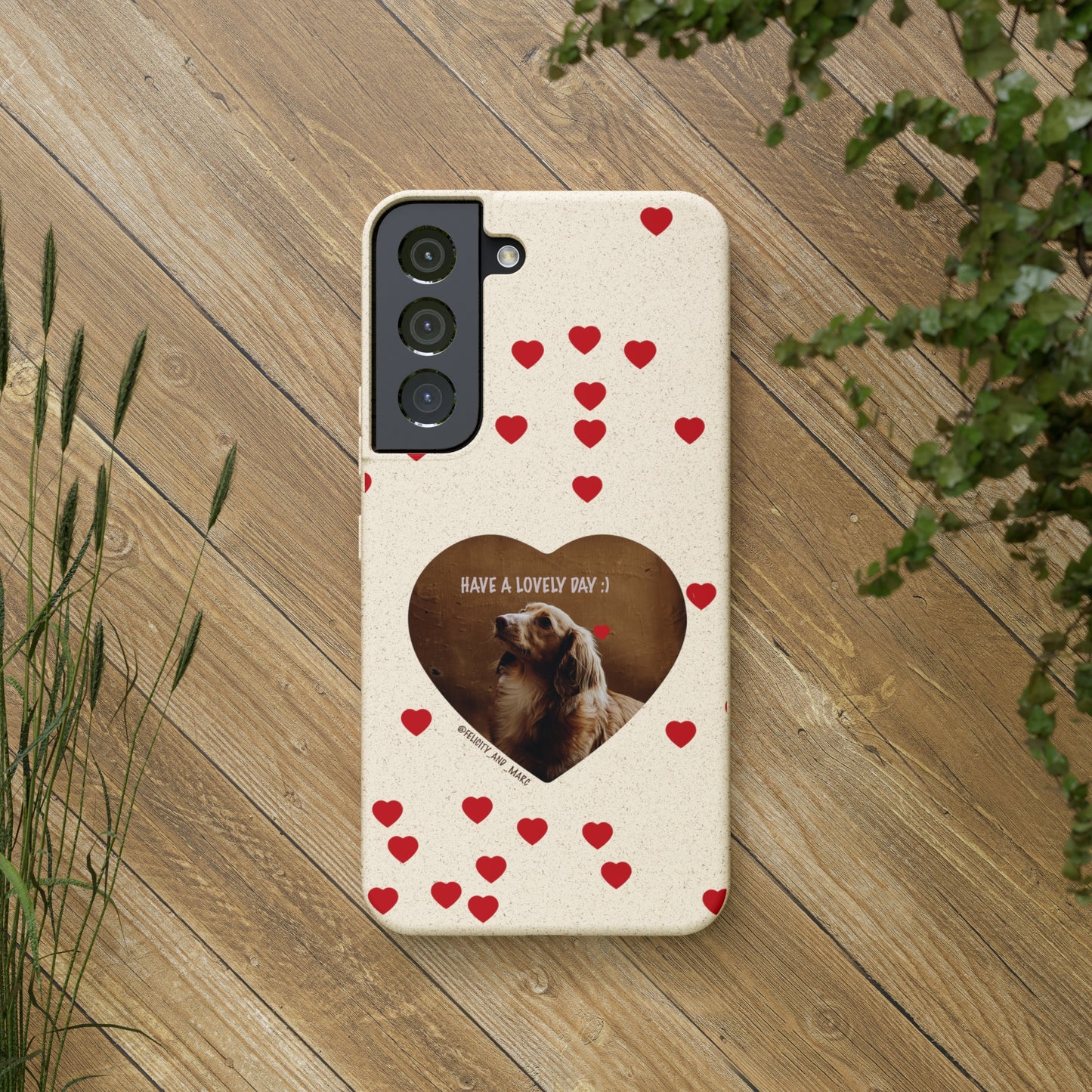 Biodegradable Phone Case with Dog Love