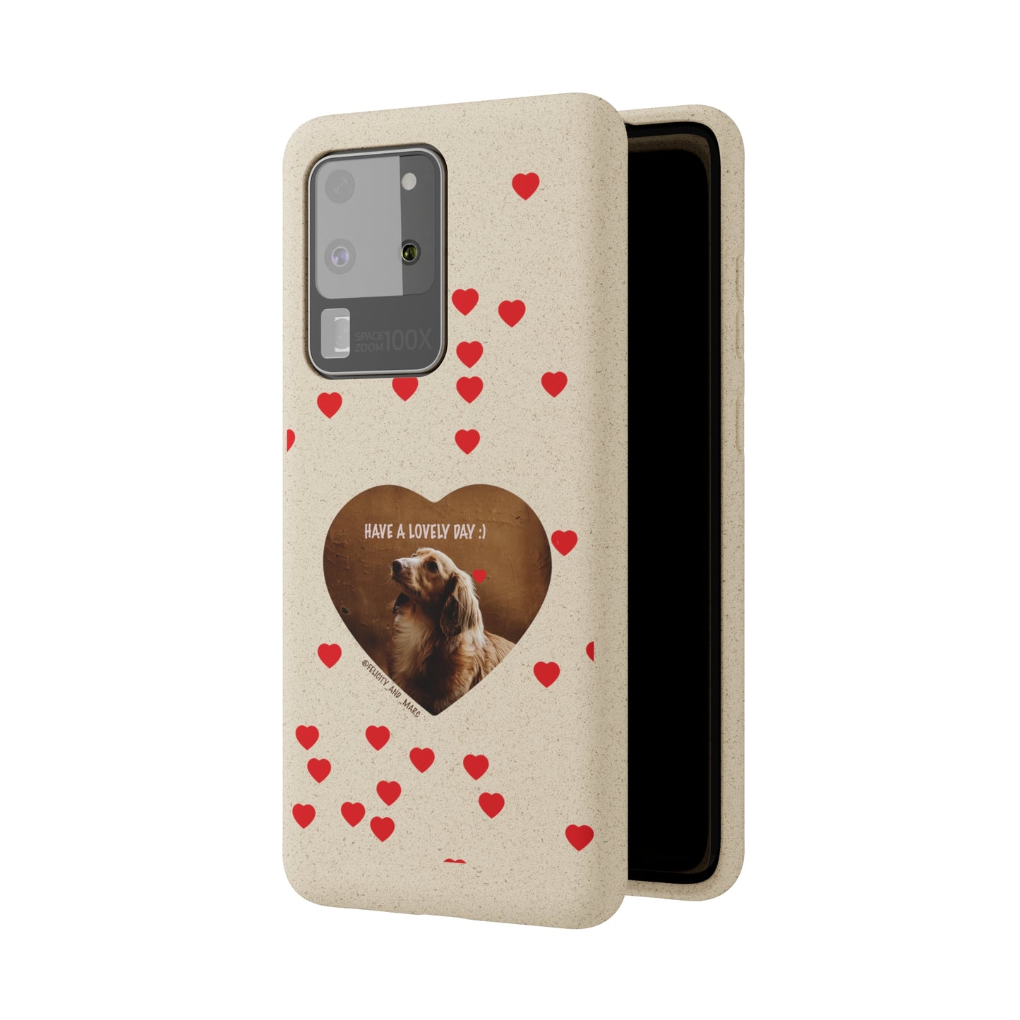 Biodegradable Phone Case with Dog Love