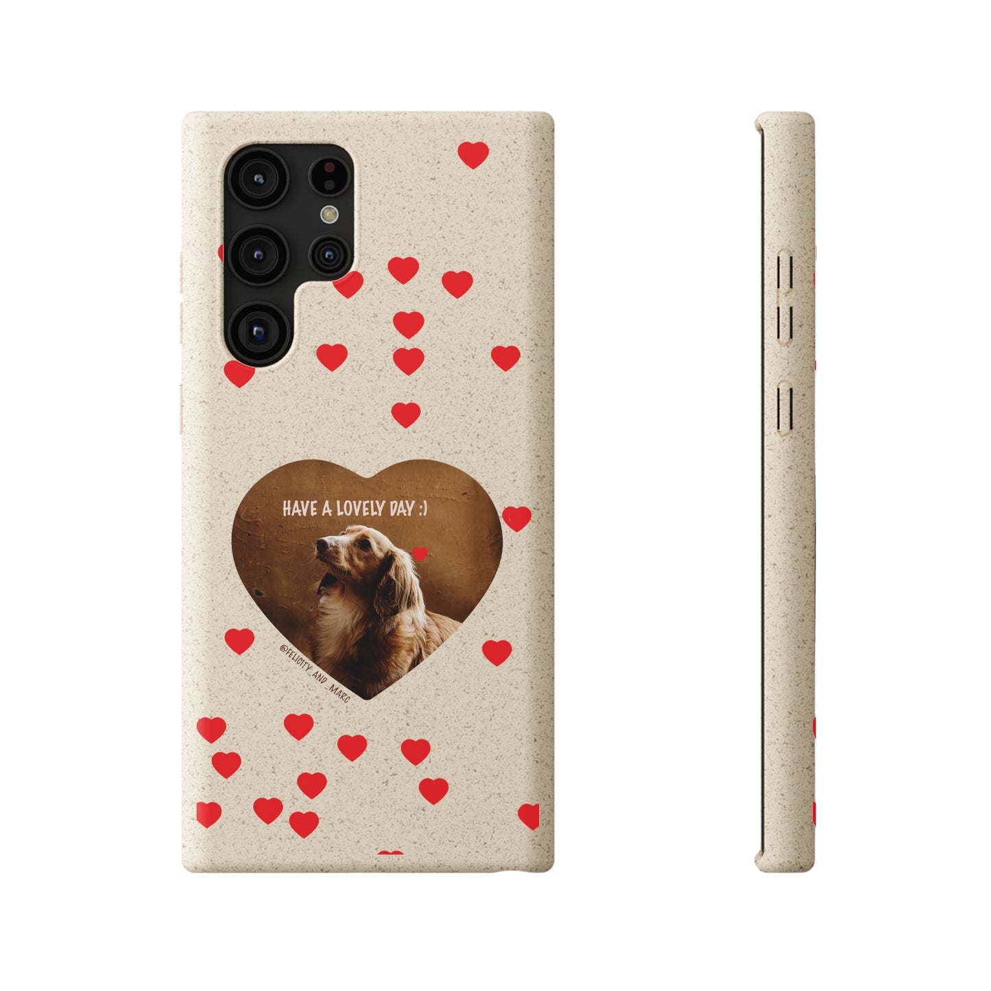 Biodegradable Phone Case with Dog Love