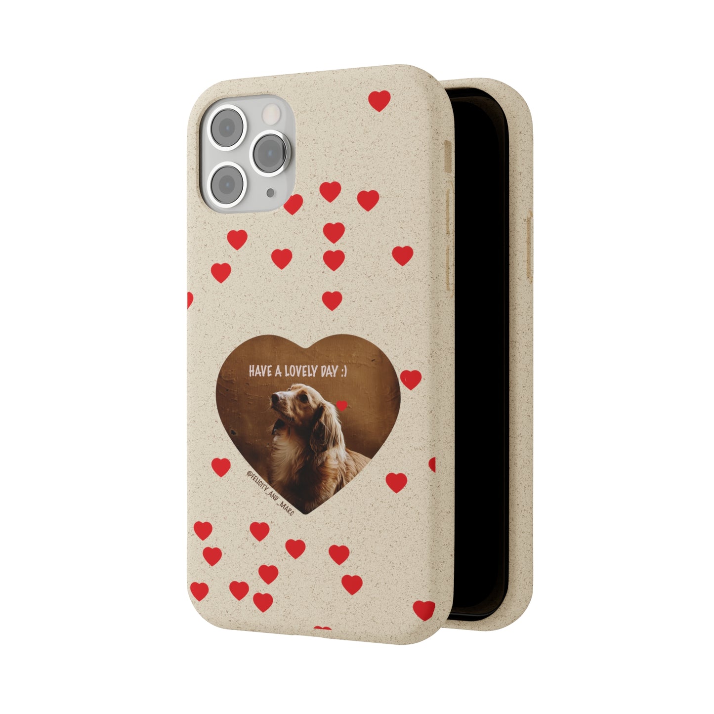 Biodegradable Phone Case with Dog Love