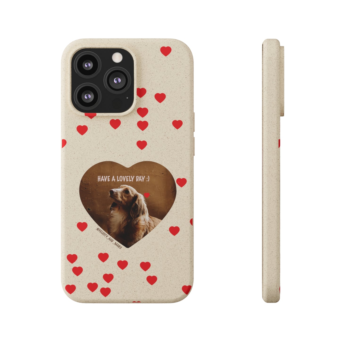 Biodegradable Phone Case with Dog Love