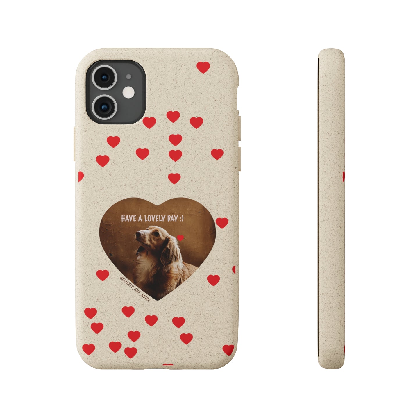 Biodegradable Phone Case with Dog Love