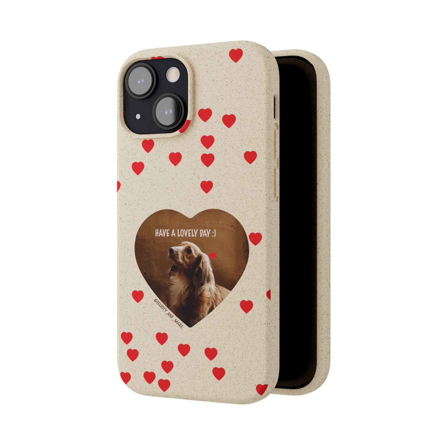 Biodegradable Phone Case with Dog Love