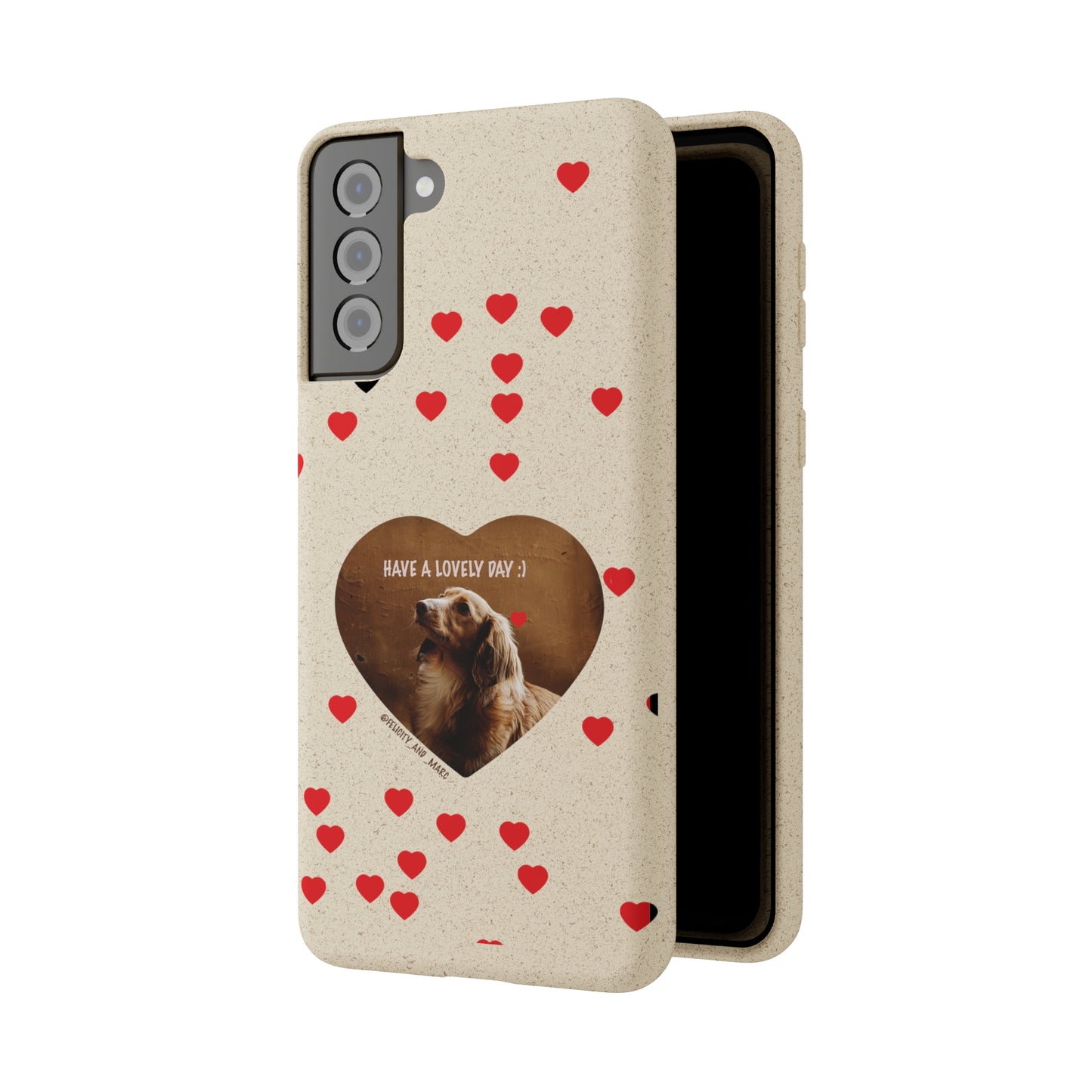 Biodegradable Phone Case with Dog Love