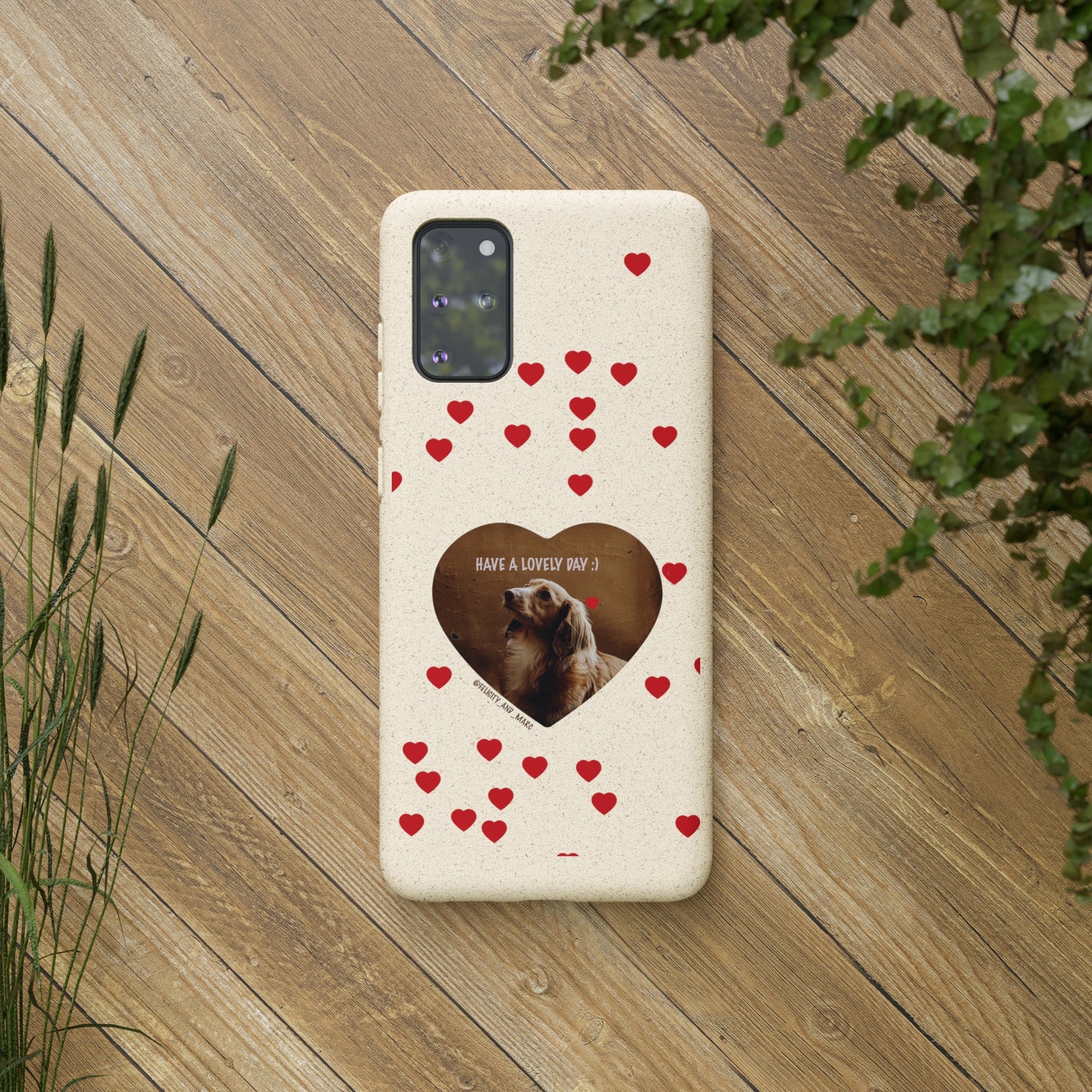 Biodegradable Phone Case with Dog Love