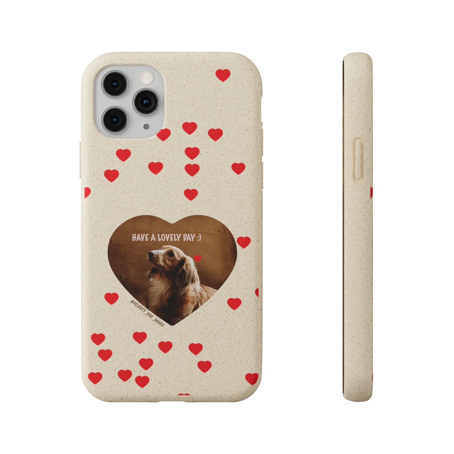 Biodegradable Phone Case with Dog Love