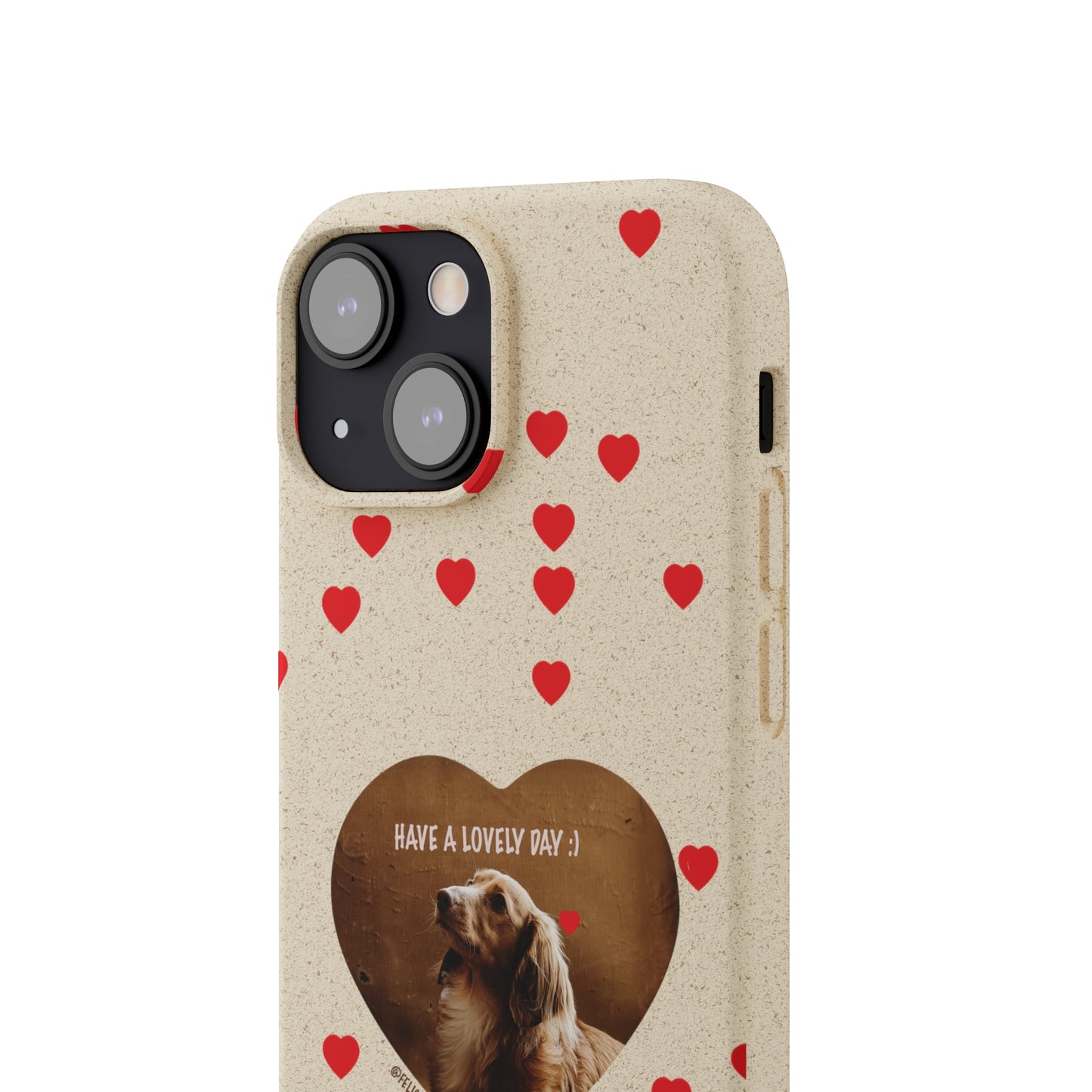 Biodegradable Phone Case with Dog Love
