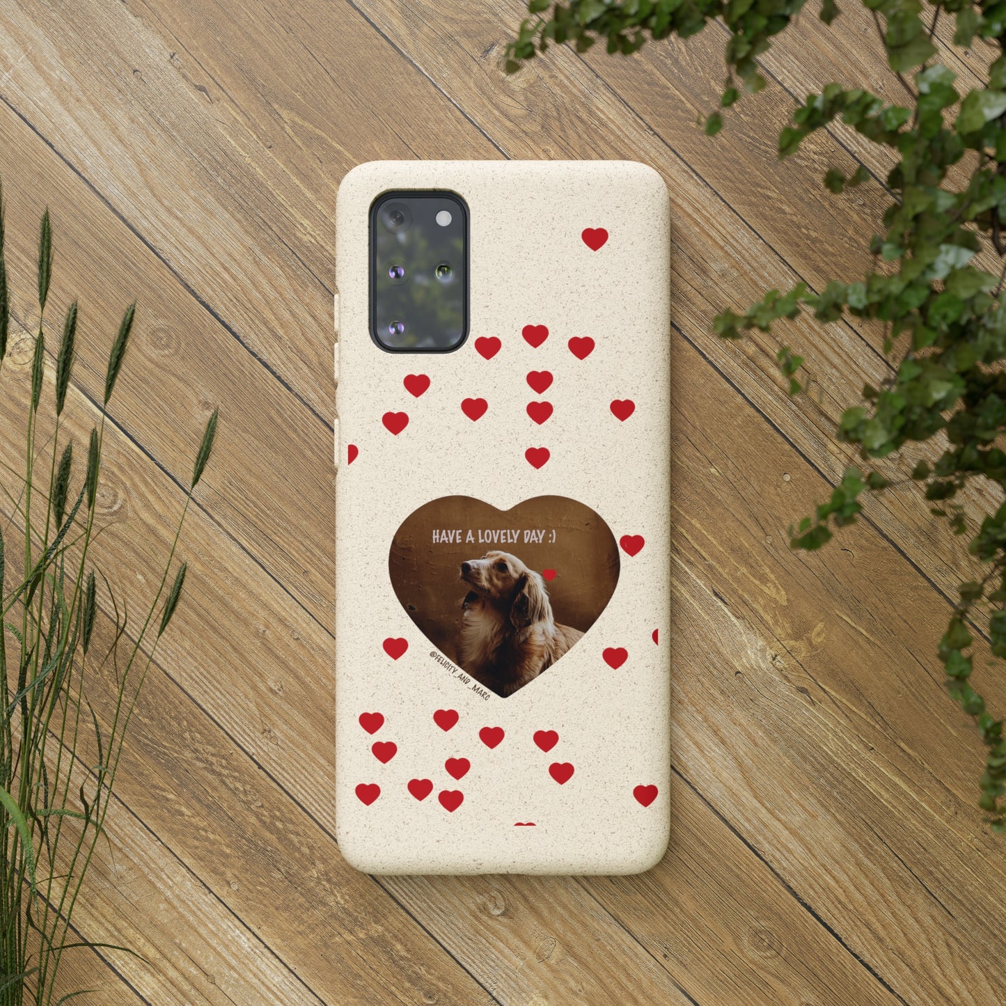 Biodegradable Phone Case with Dog Love
