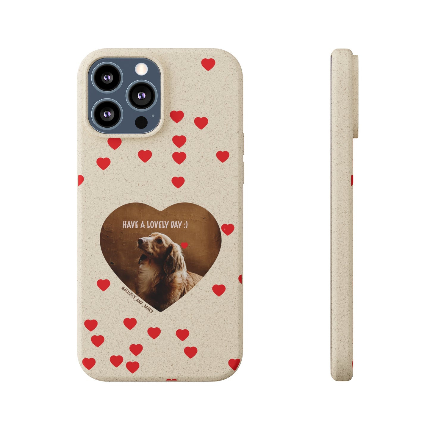 Biodegradable Phone Case with Dog Love