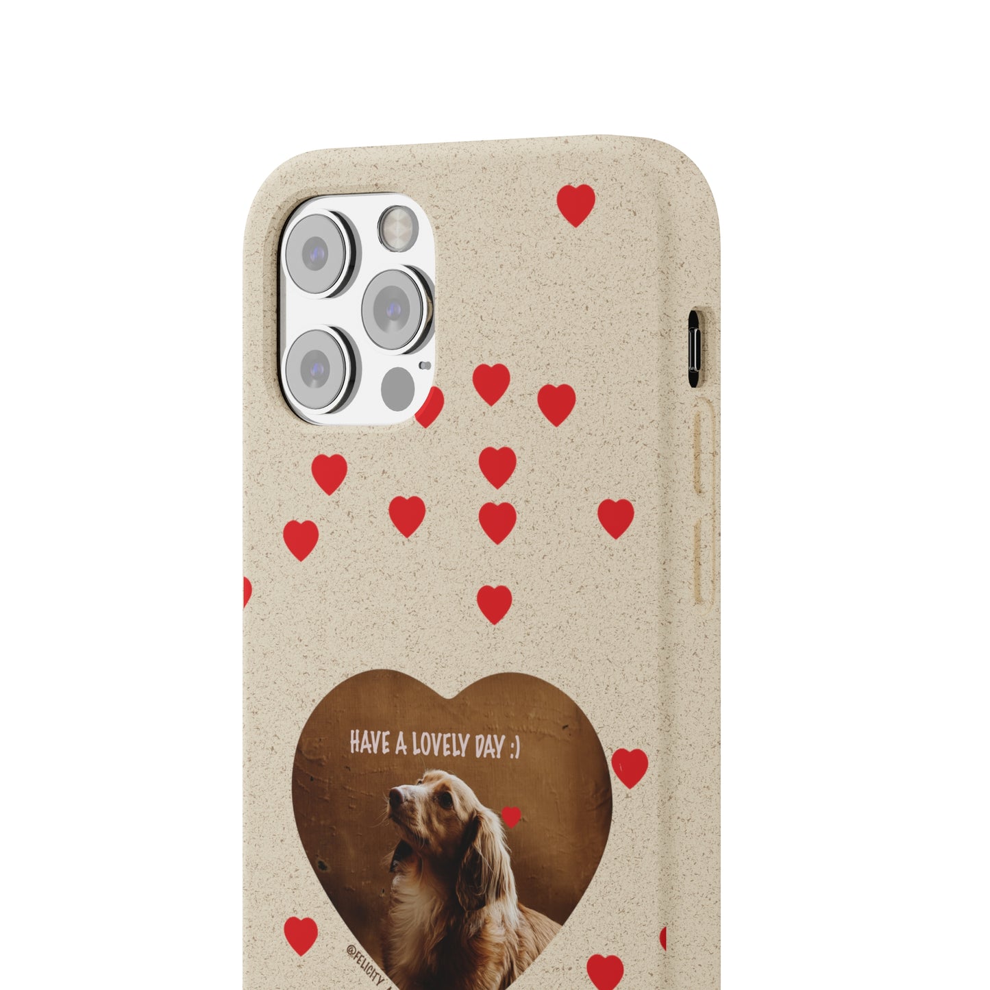 Biodegradable Phone Case with Dog Love