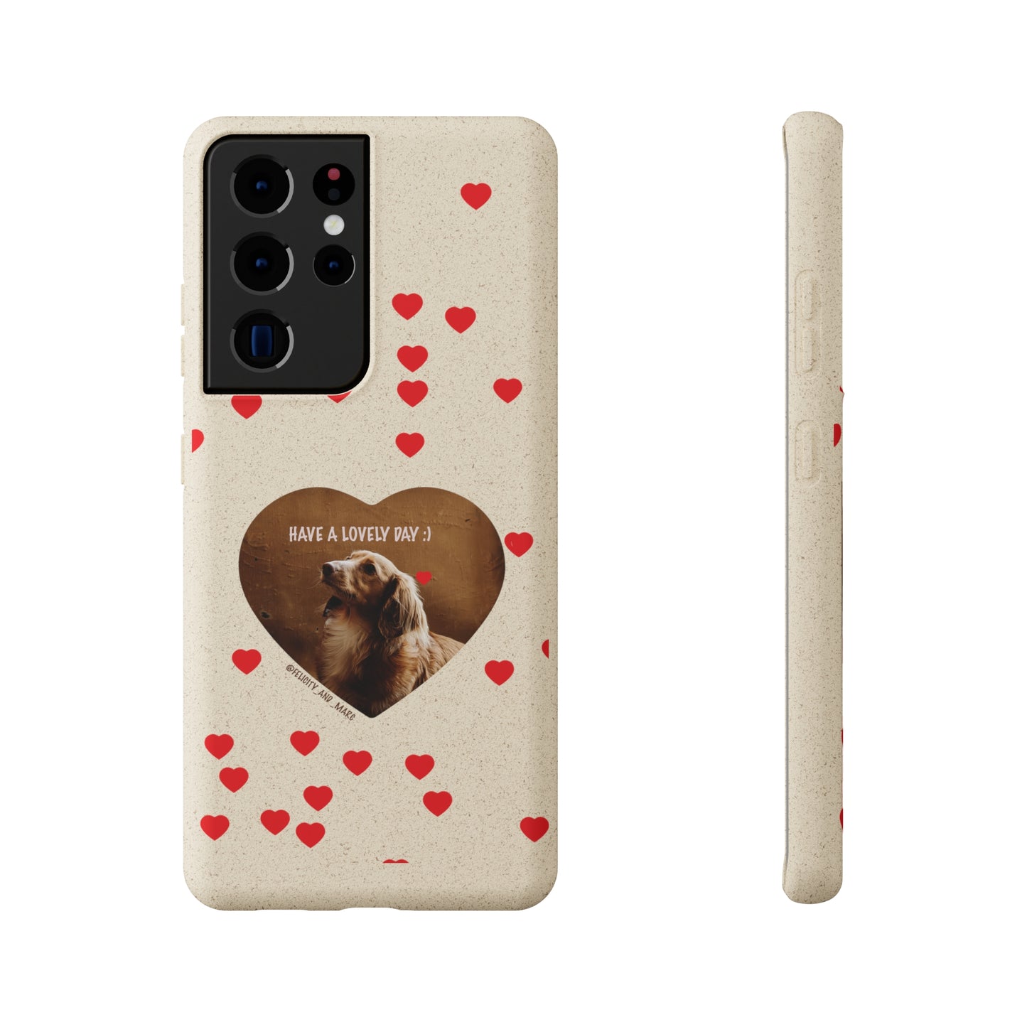Biodegradable Phone Case with Dog Love