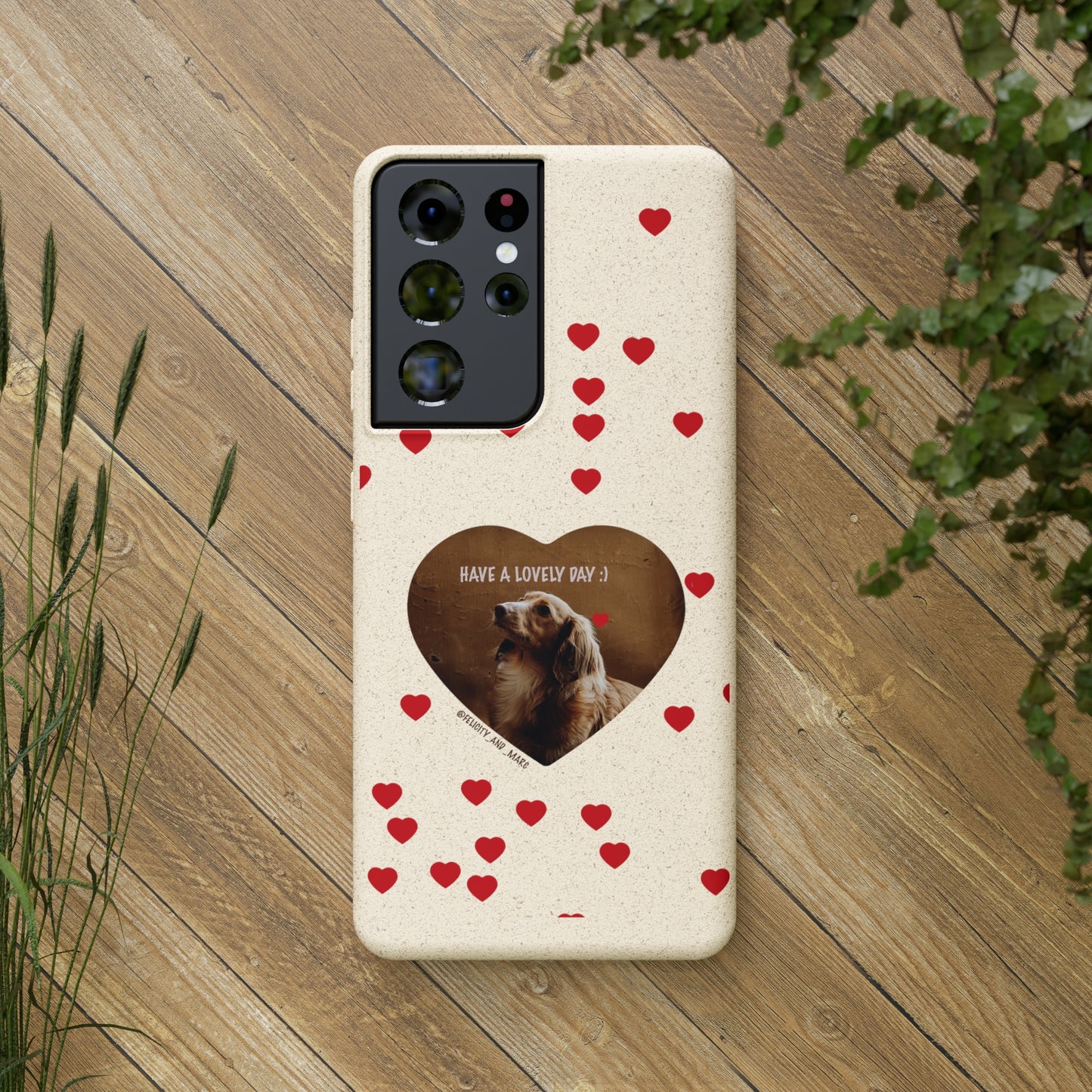 Biodegradable Phone Case with Dog Love