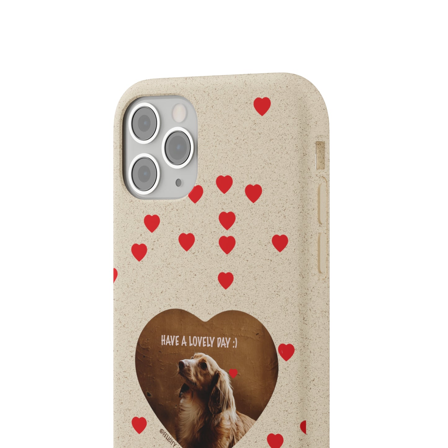 Biodegradable Phone Case with Dog Love