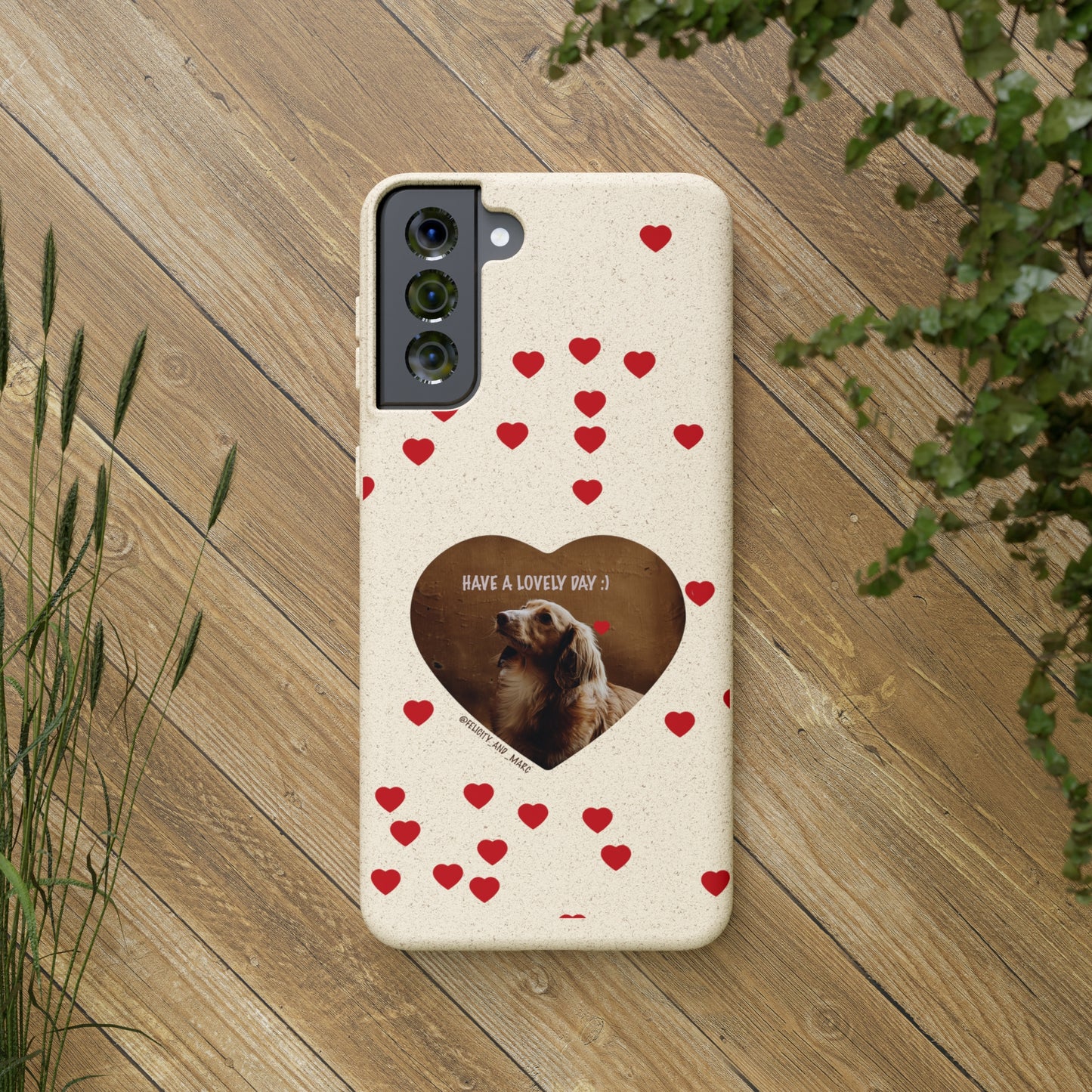 Biodegradable Phone Case with Dog Love