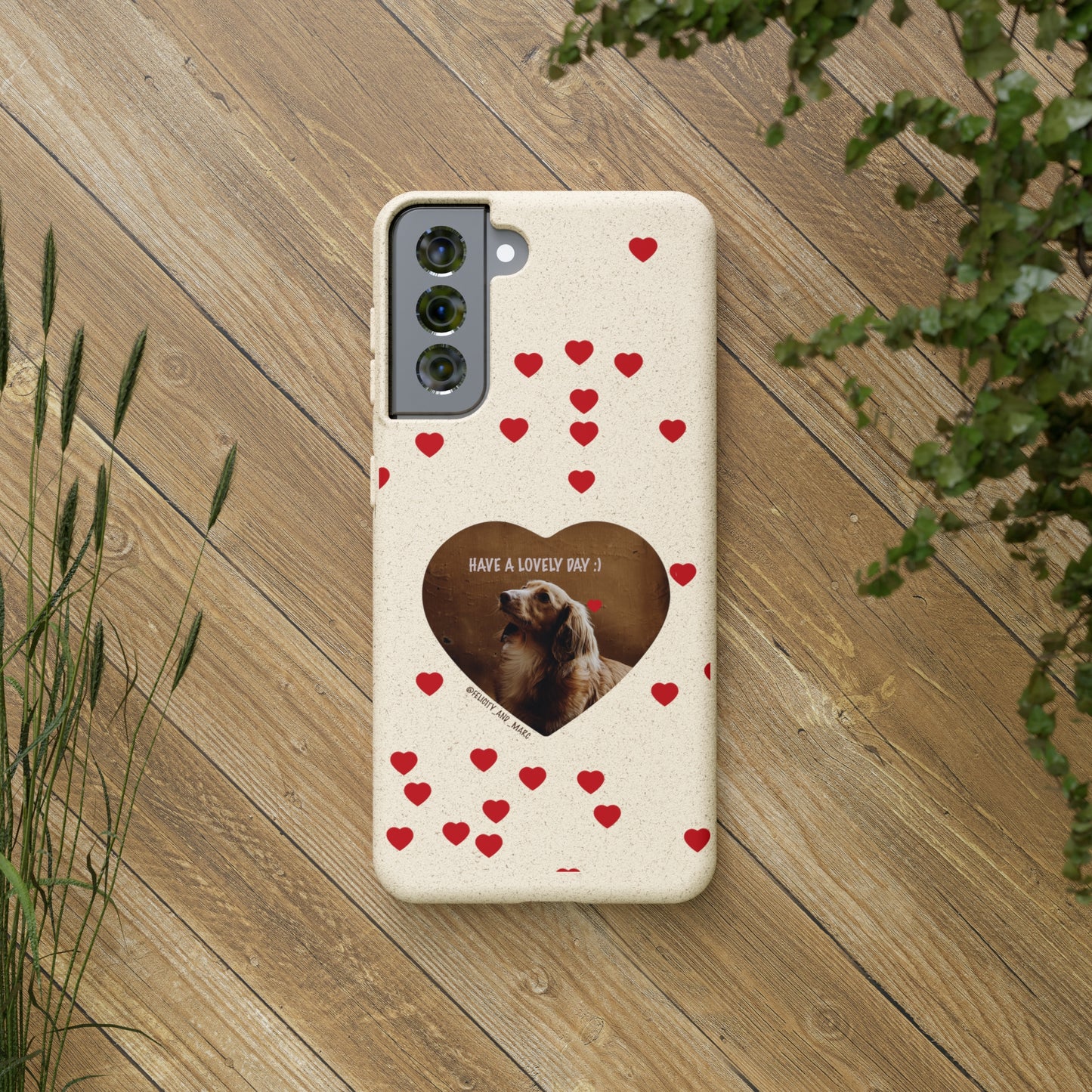 Biodegradable Phone Case with Dog Love