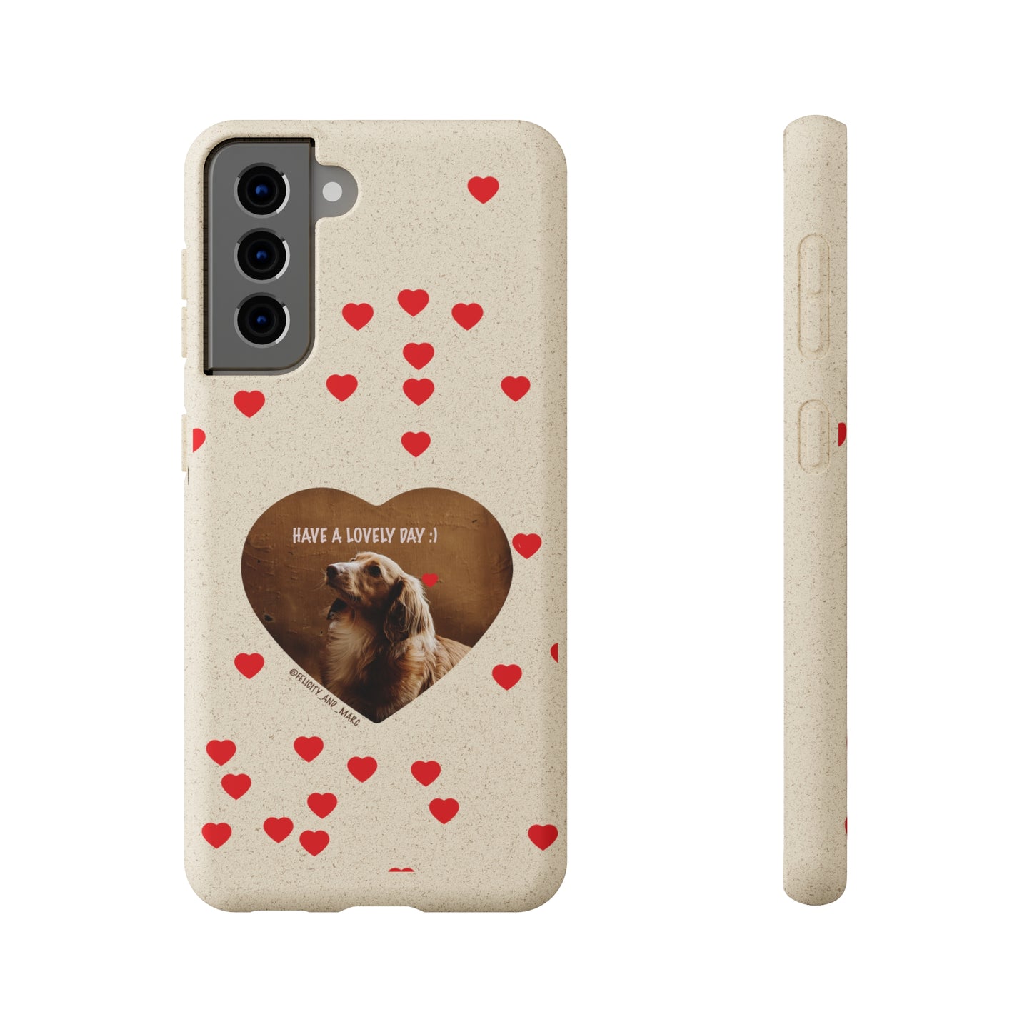 Biodegradable Phone Case with Dog Love