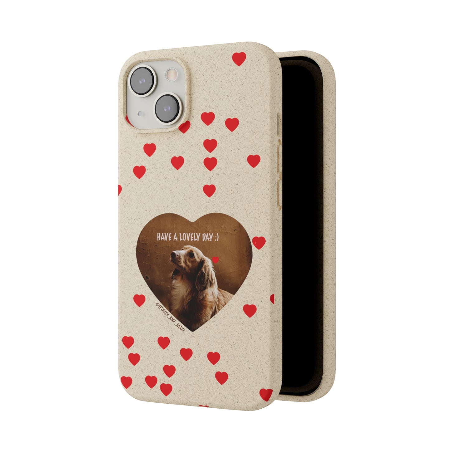 Biodegradable Phone Case with Dog Love