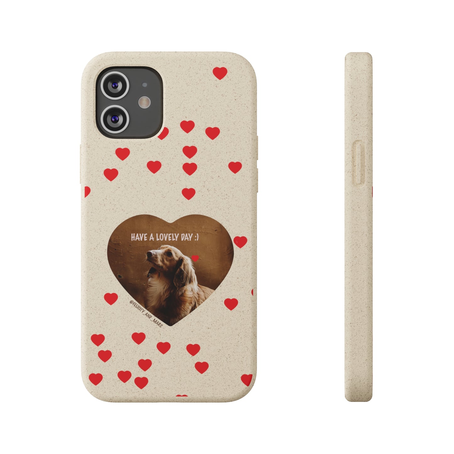 Biodegradable Phone Case with Dog Love