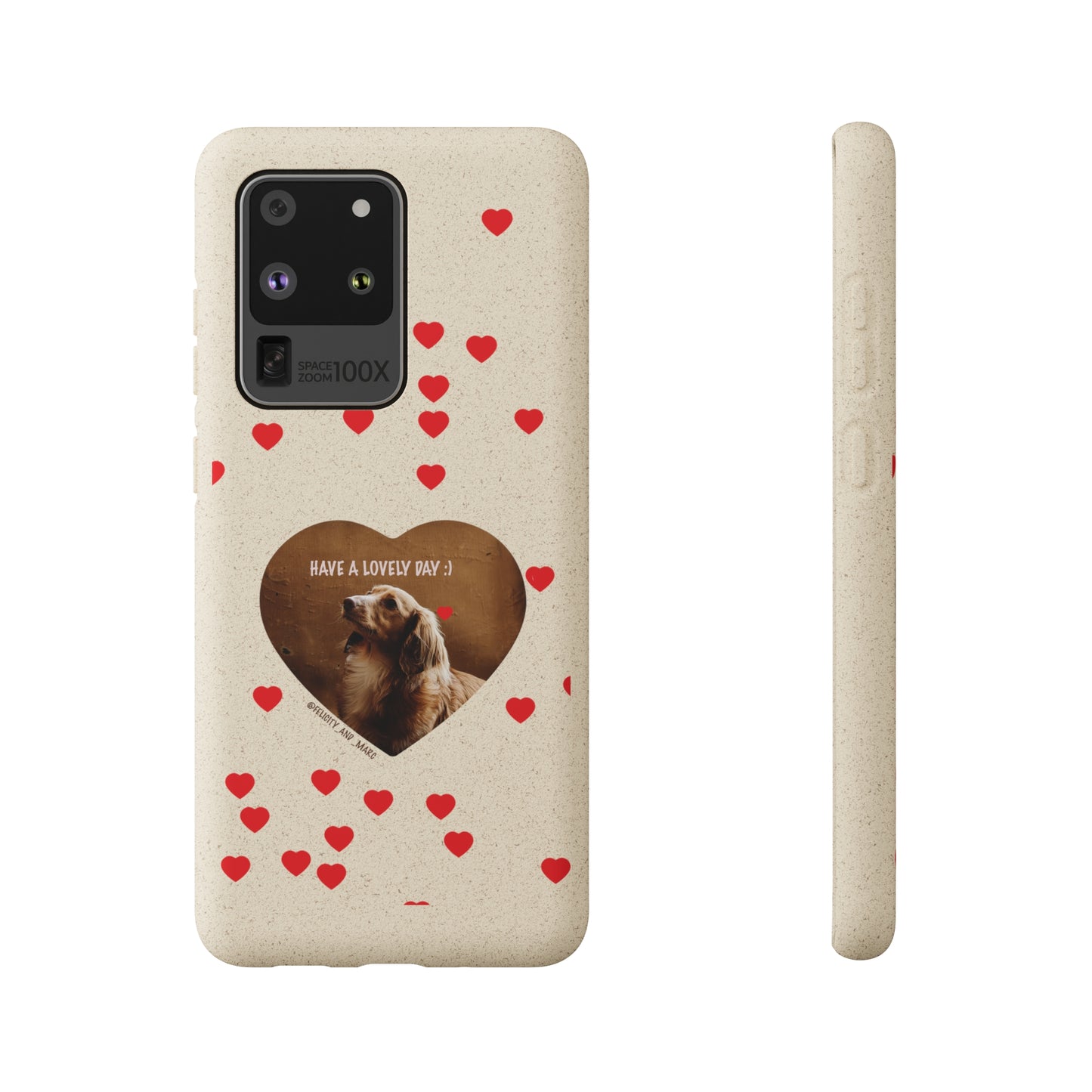 Biodegradable Phone Case with Dog Love