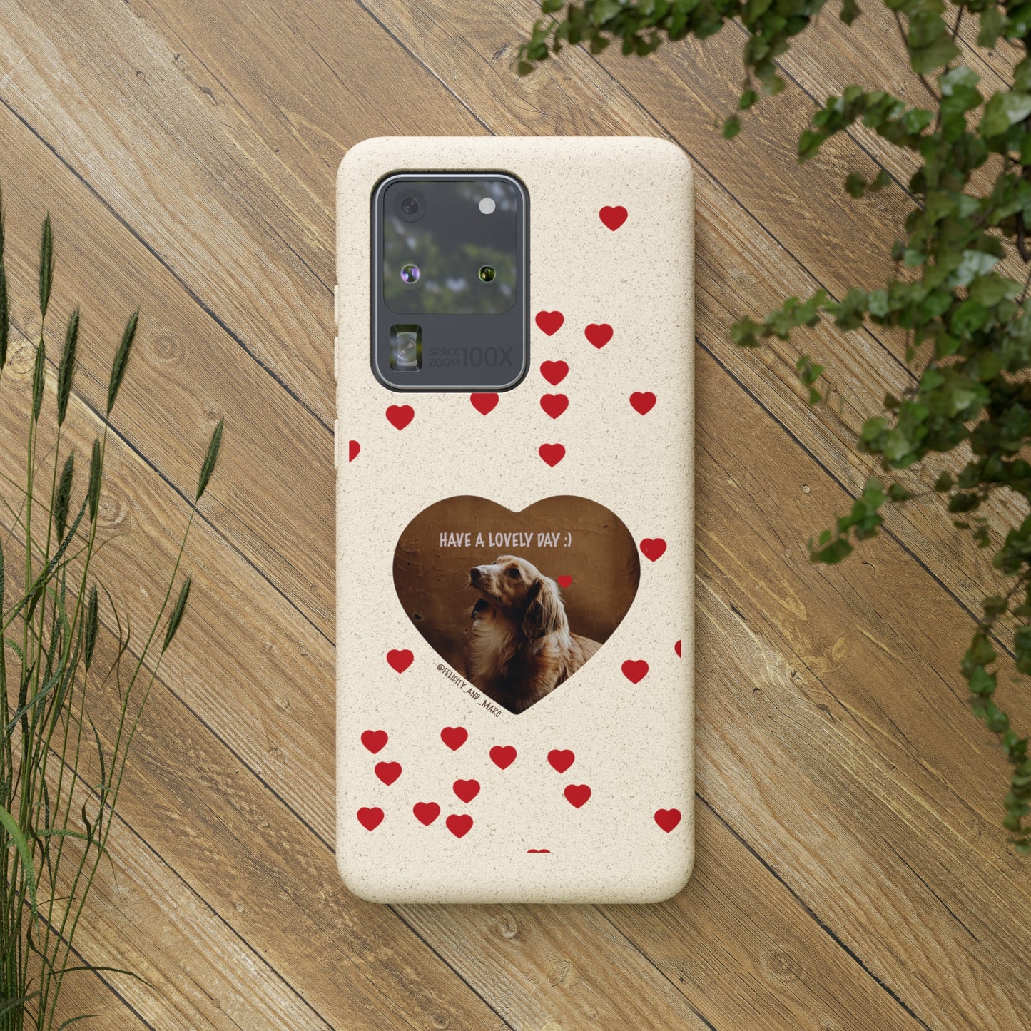 Biodegradable Phone Case with Dog Love