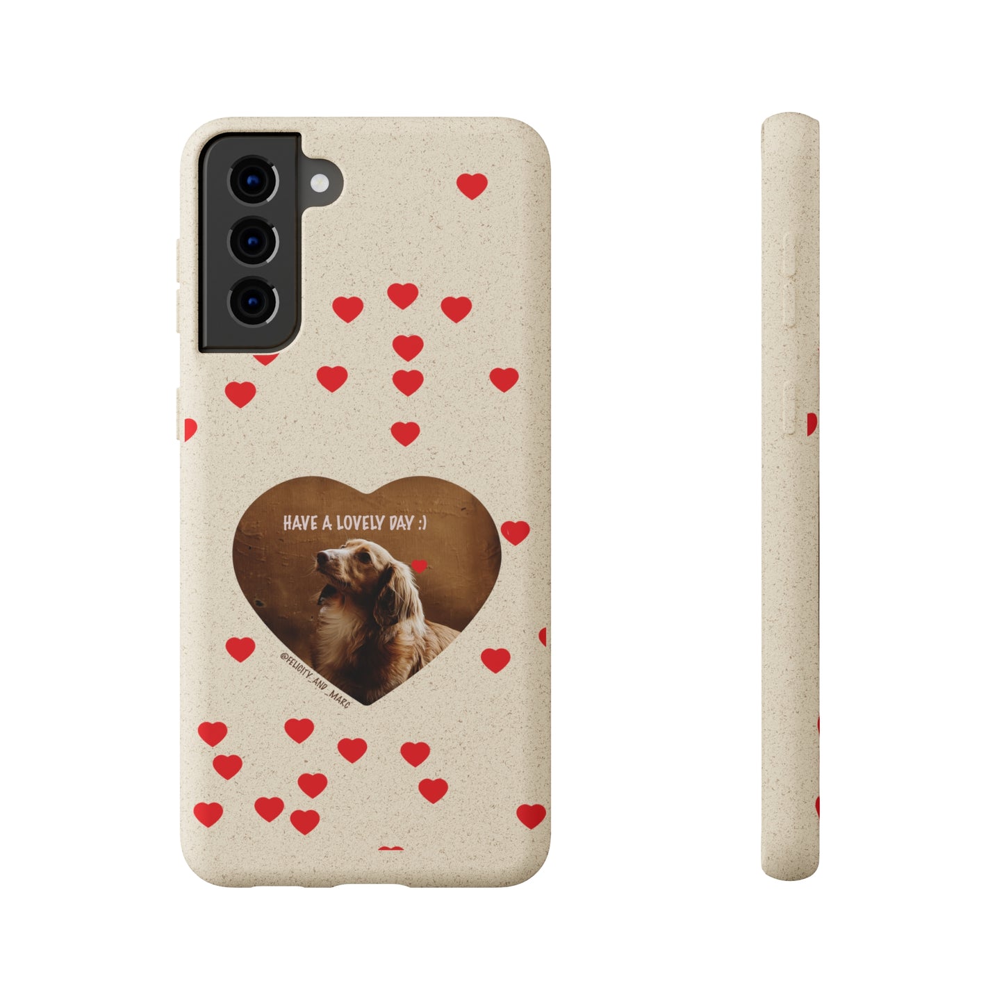Biodegradable Phone Case with Dog Love