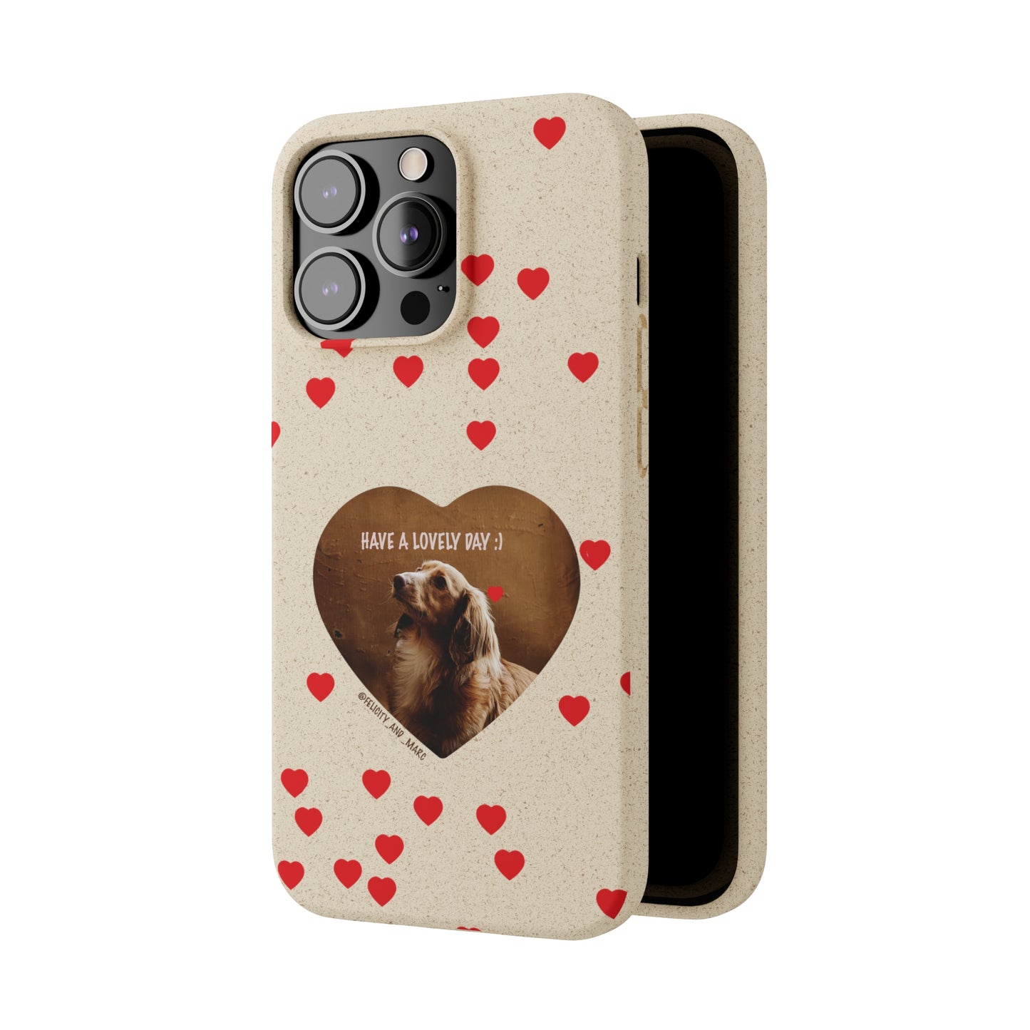 Biodegradable Phone Case with Dog Love