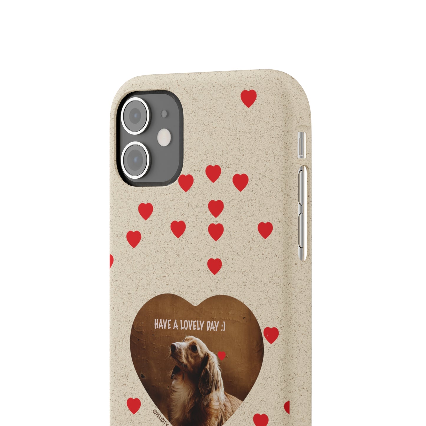 Biodegradable Phone Case with Dog Love