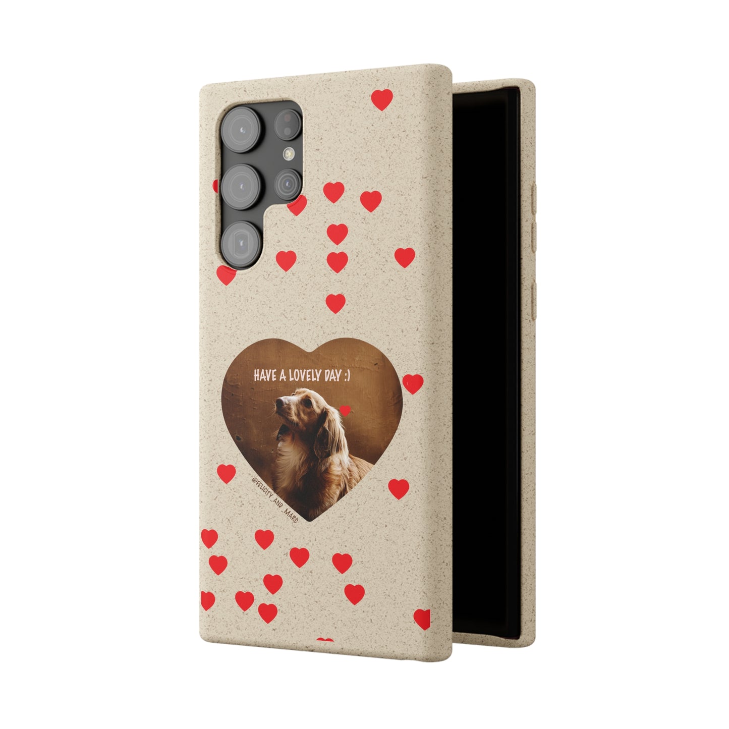 Biodegradable Phone Case with Dog Love
