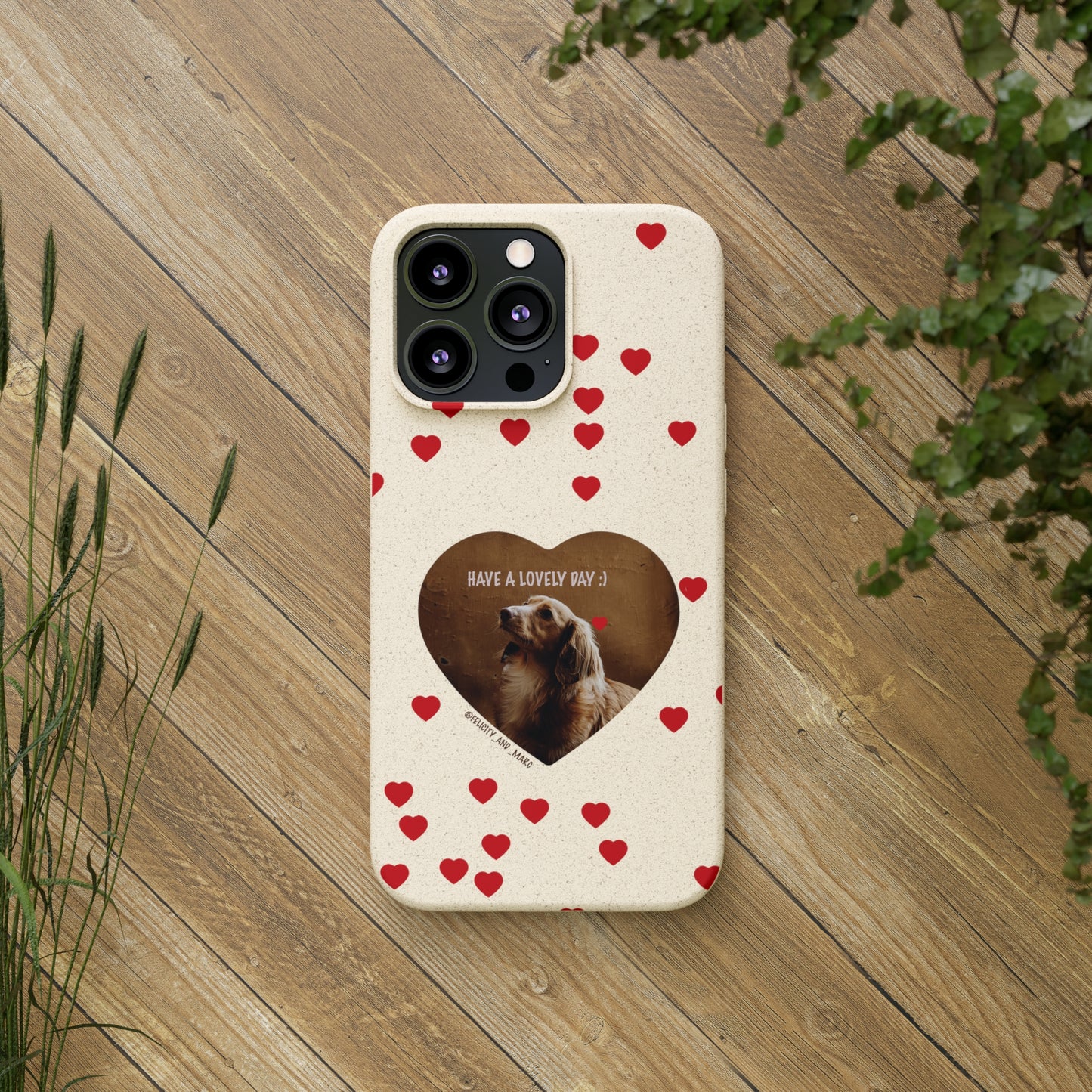 Biodegradable Phone Case with Dog Love