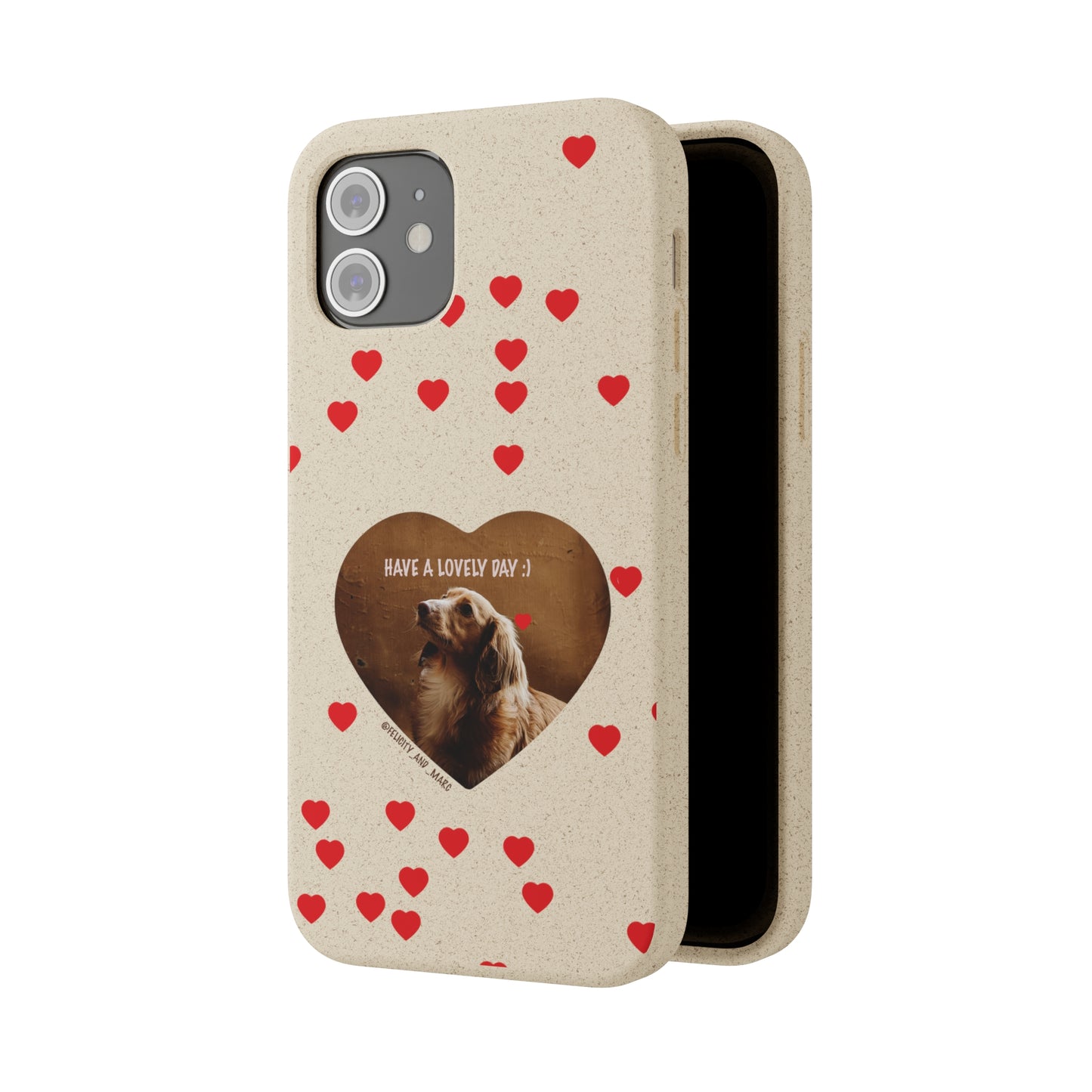 Biodegradable Phone Case with Dog Love