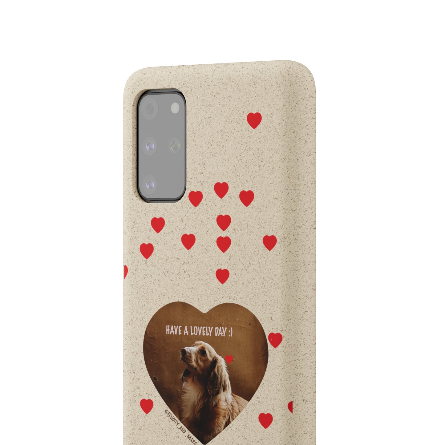 Biodegradable Phone Case with Dog Love