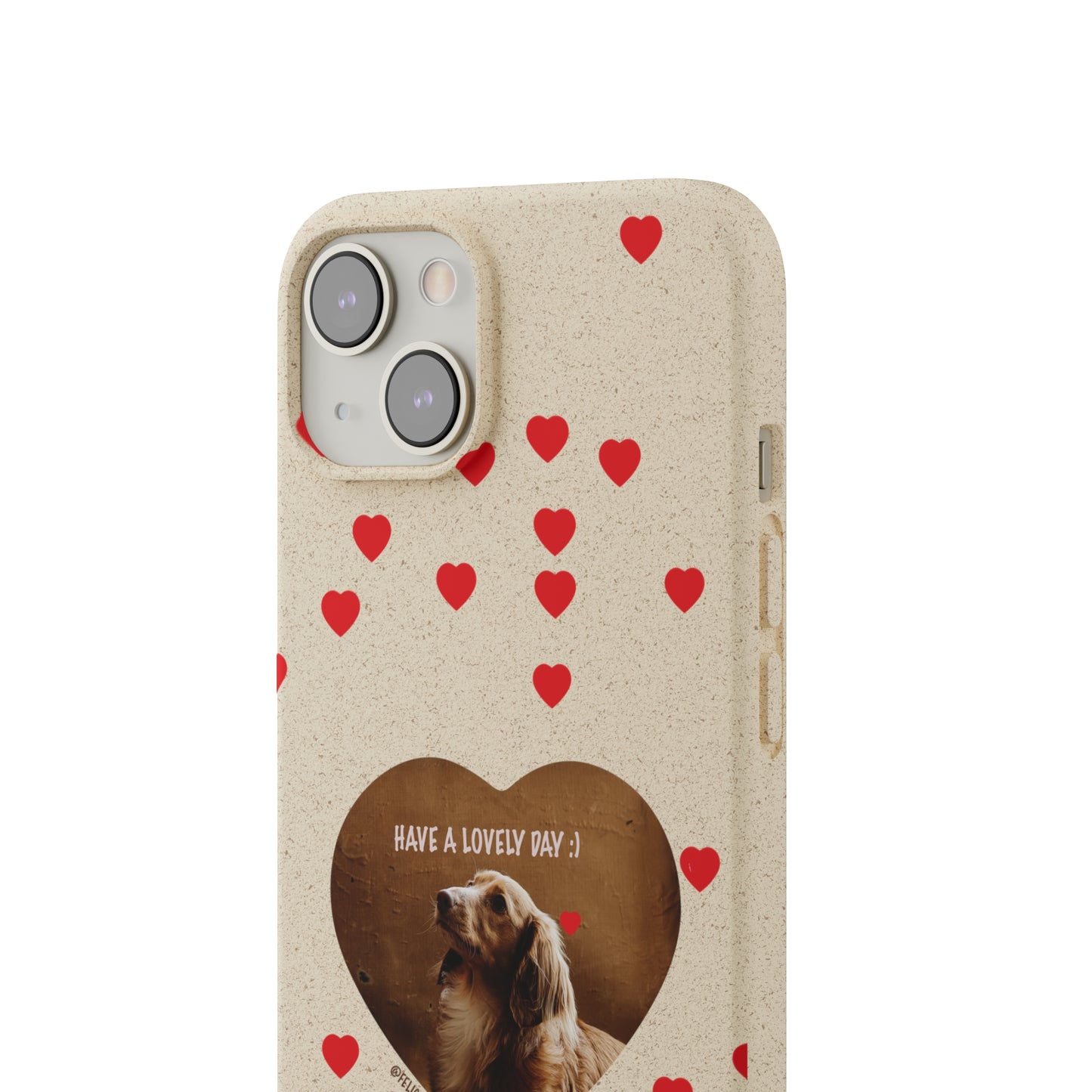 Biodegradable Phone Case with Dog Love