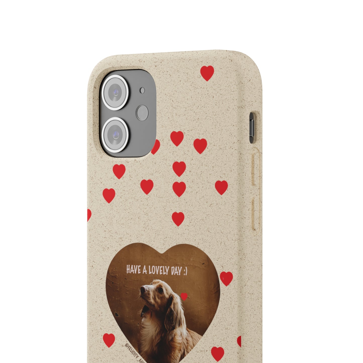 Biodegradable Phone Case with Dog Love