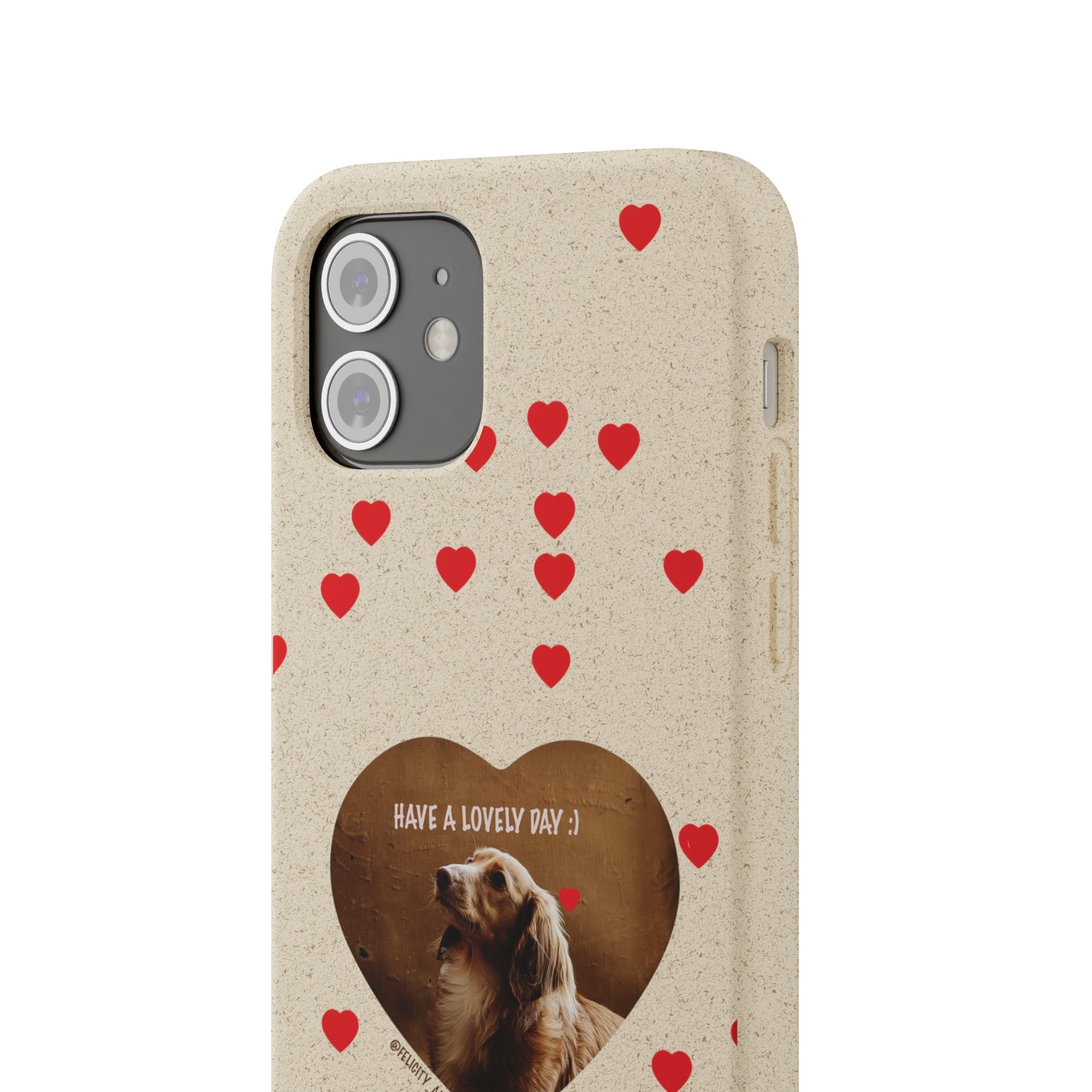 Biodegradable Phone Case with Dog Love
