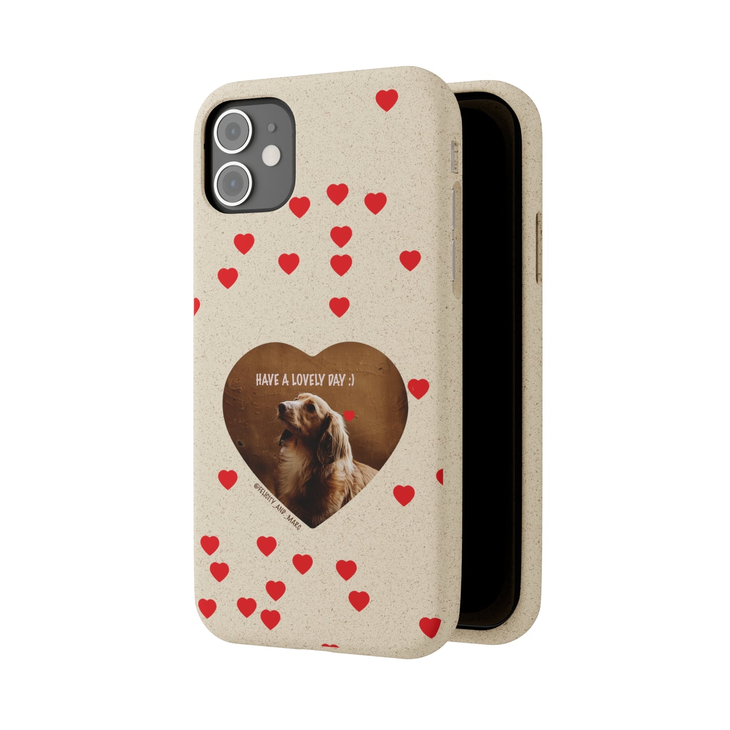 Biodegradable Phone Case with Dog Love