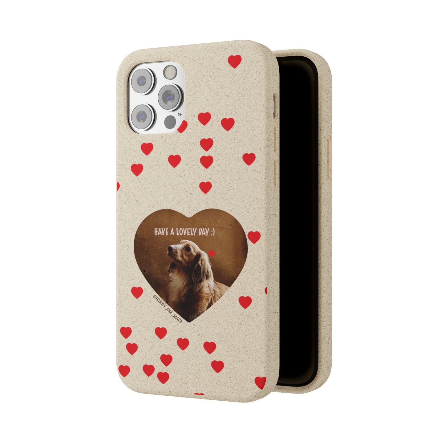 Biodegradable Phone Case with Dog Love